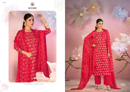 Soni Kudi Vol 27 Sunrise Slub Cotton Pant Style Suits Supplier India