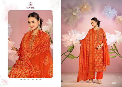Soni Kudi Vol 27 Sunrise Slub Cotton Pant Style Suits Supplier India