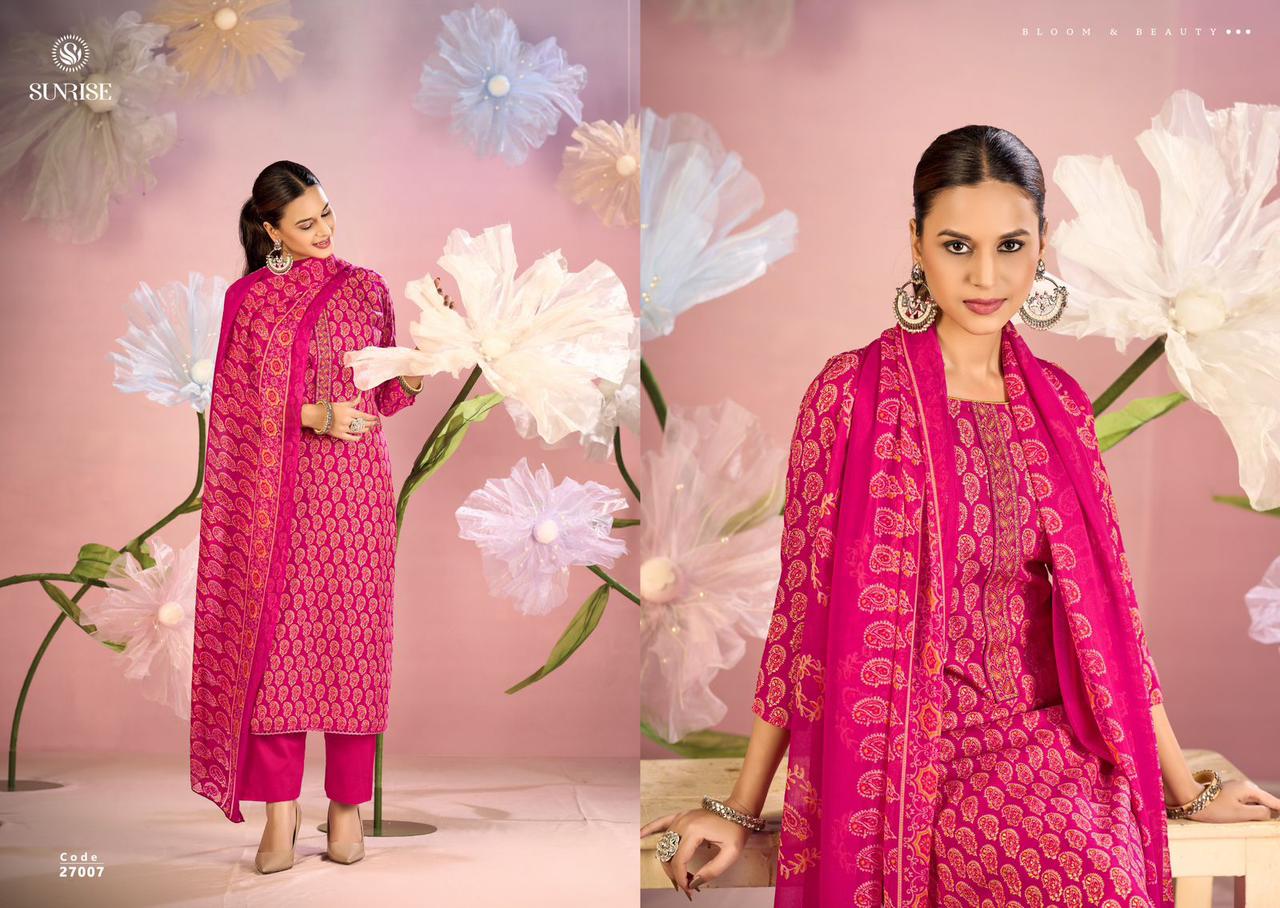 Soni Kudi Vol 27 Sunrise Slub Cotton Pant Style Suits Supplier India