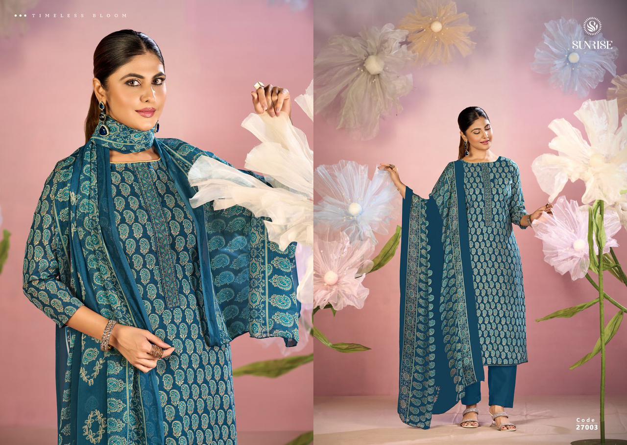 Soni Kudi Vol 27 Sunrise Slub Cotton Pant Style Suits Supplier India