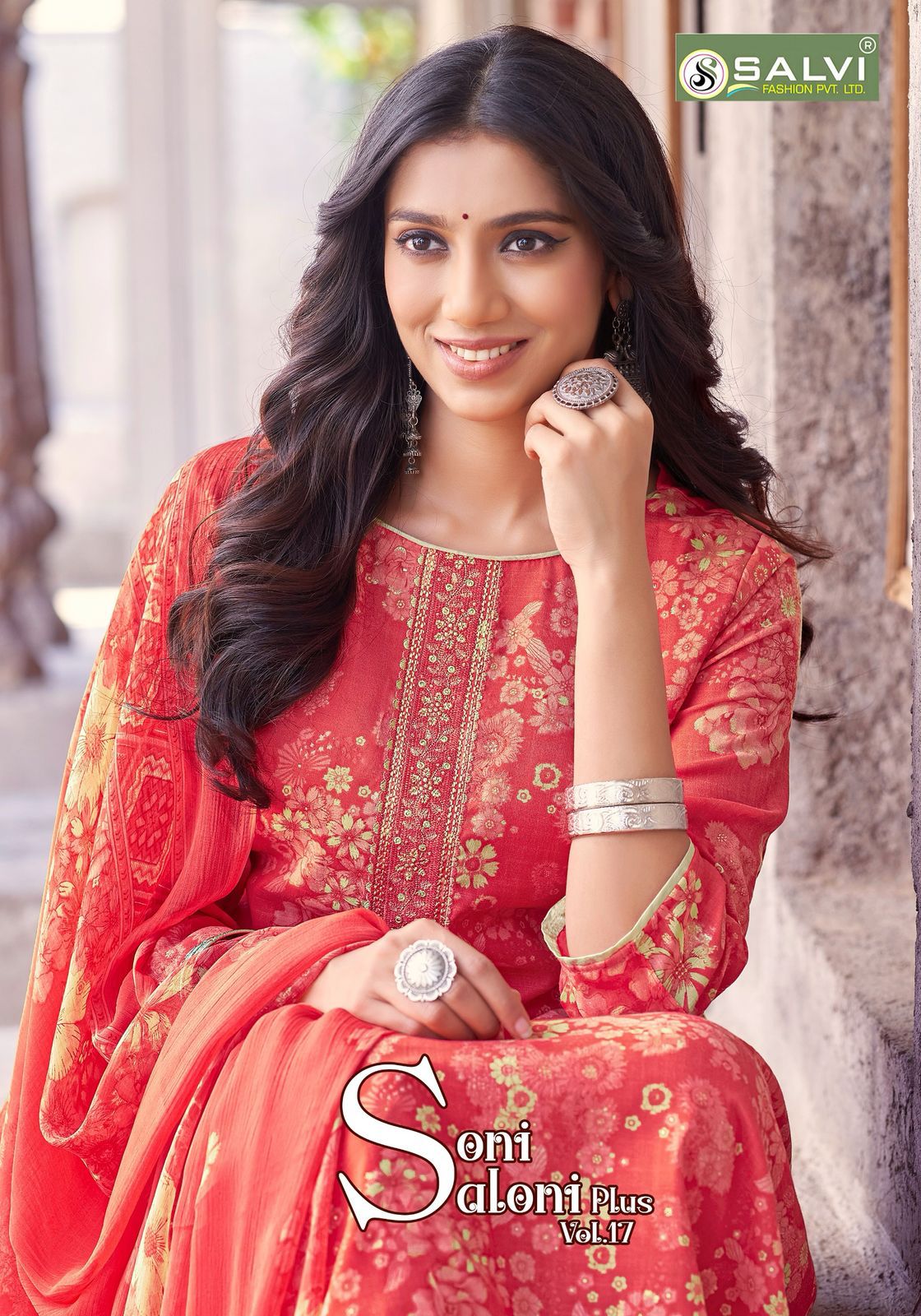 Soni Saloni Plus Vol 17 Salvi Fashion Cotton Slub Pant Style Suits Exporter