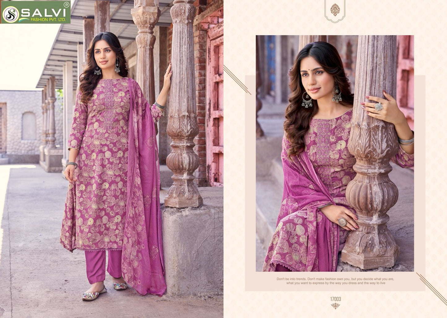 Soni Saloni Plus Vol 17 Salvi Fashion Cotton Slub Pant Style Suits Exporter