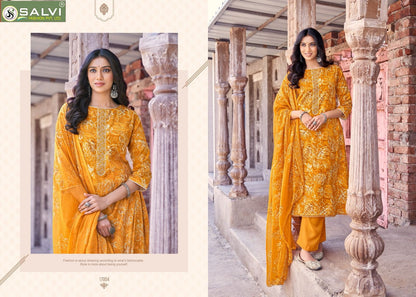 Soni Saloni Plus Vol 17 Salvi Fashion Cotton Slub Pant Style Suits Exporter