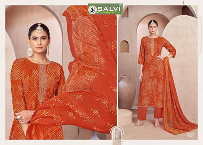 Soni Saloni Plus Vol 18 Salvi Fashion Cotton Slub Pant Style Suits Supplier India