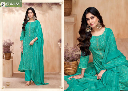 Soni Saloni Plus Vol 19 Salvi Fashion Cotton Slub Pant Style Suits Manufacturer Gujarat