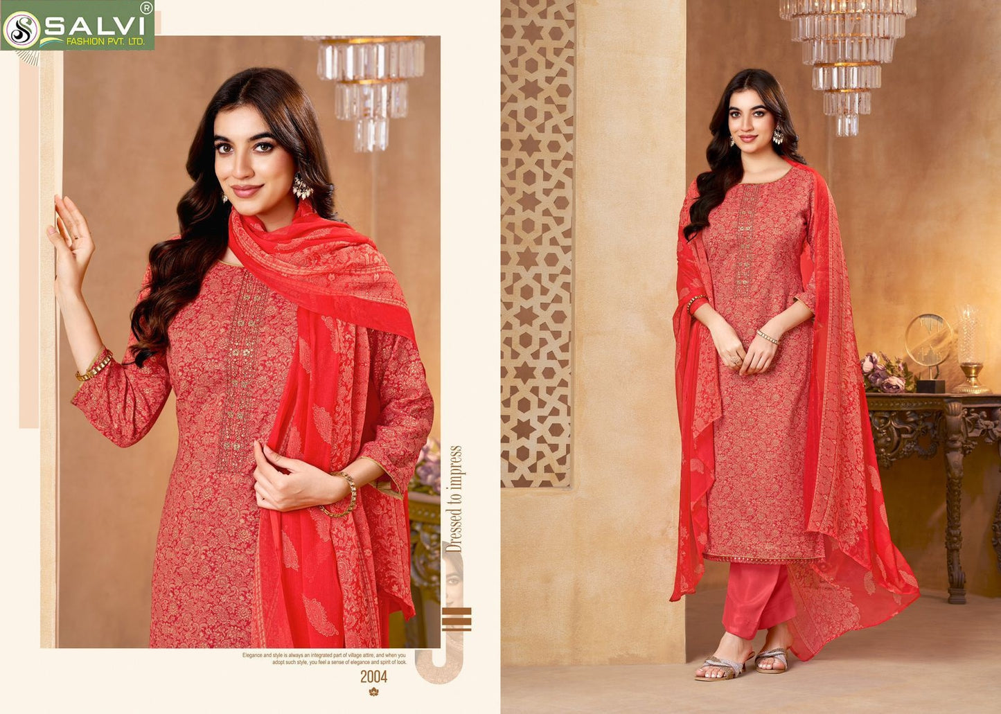 Soni Saloni Plus Vol 20 Salvi Fashion Cotton Slub Pant Style Suits Exporter Gujarat