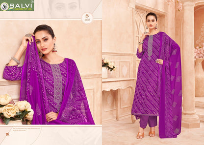 Soni Saloni Plus Vol 21 Salvi Fashion Cotton Slub Pant Style Suits Wholesale Price