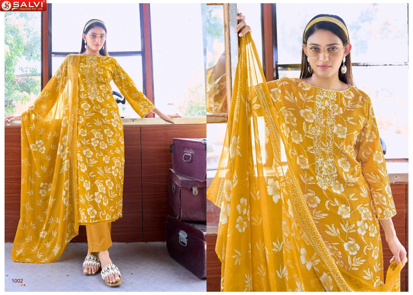 Soni Saloni Salvi Fashion Cotton Slub Pant Style Suits Supplier Gujarat