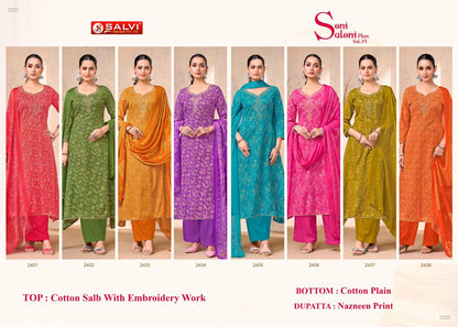 Soni Saloni Vol 24 Plus Salvi Fashion Cotton Pant Style Suits Supplier