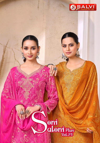 Soni Saloni Vol 24 Plus Salvi Fashion Cotton Pant Style Suits Supplier