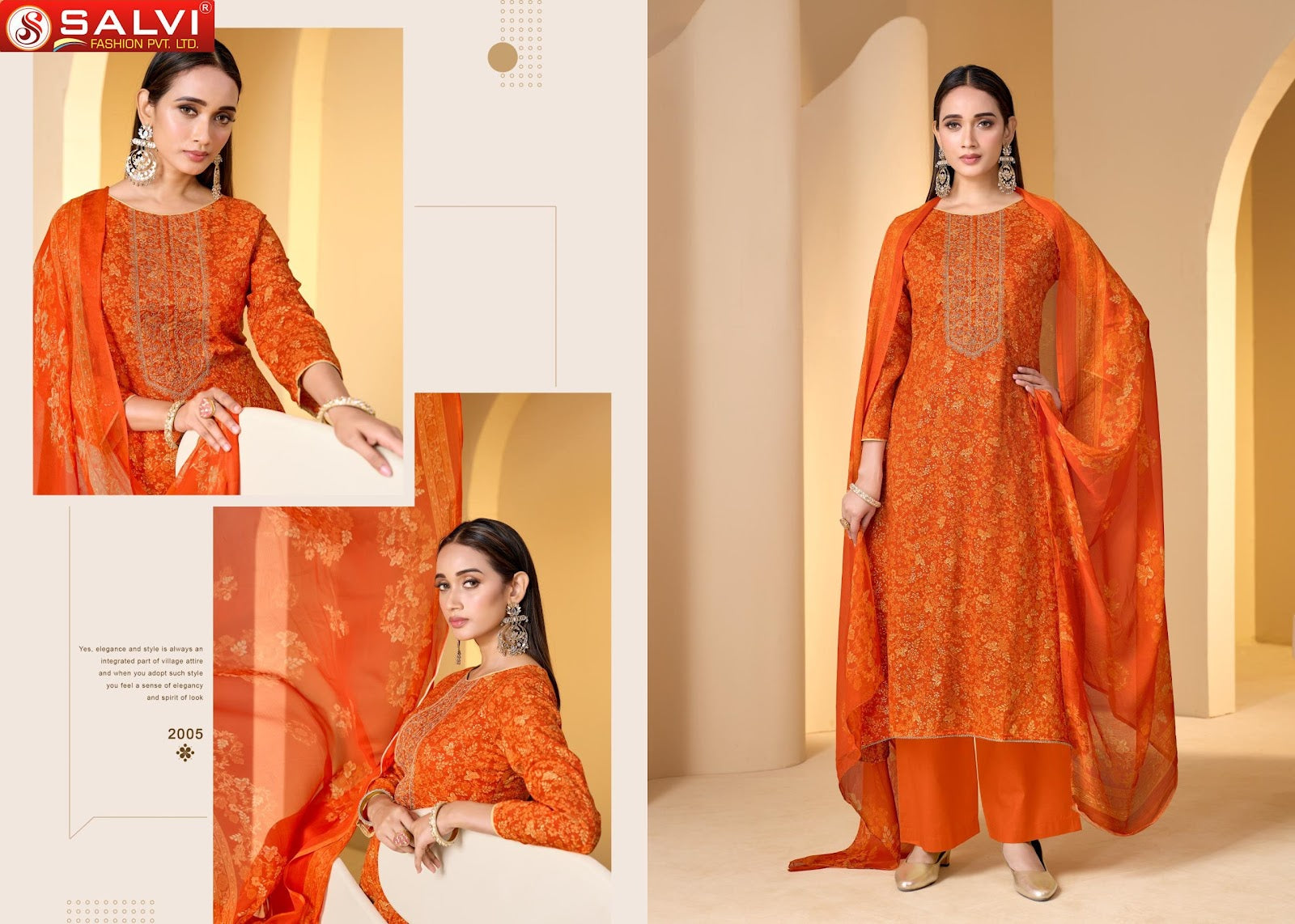 Soni Saloni Vol 2 Salvi Fashion Cotton Slub Pant Style Suits Supplier