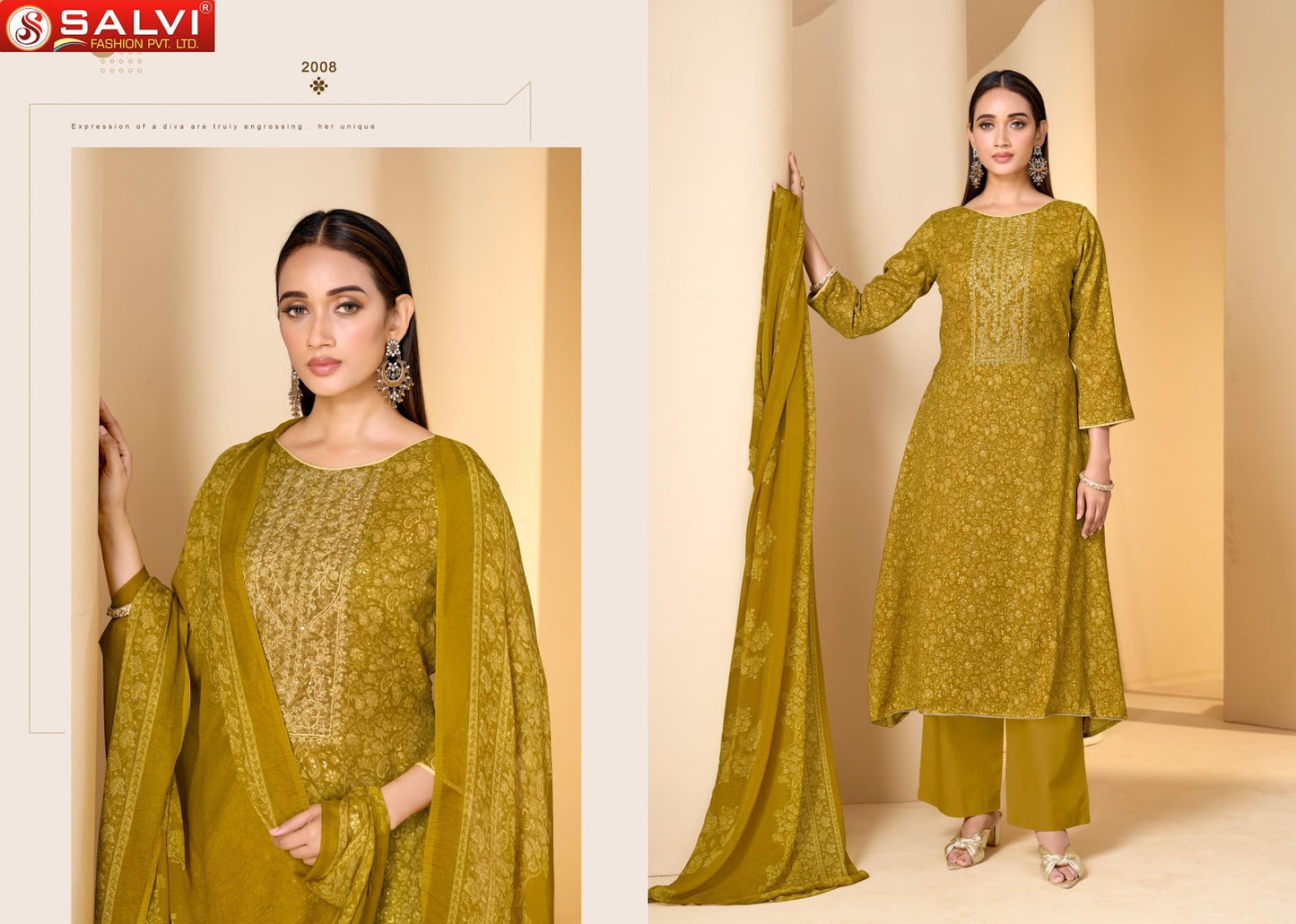 Soni Saloni Vol 2 Salvi Fashion Cotton Slub Pant Style Suits Supplier
