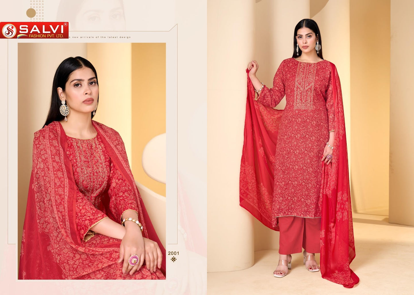 Soni Saloni Vol 2 Salvi Fashion Cotton Slub Pant Style Suits Supplier