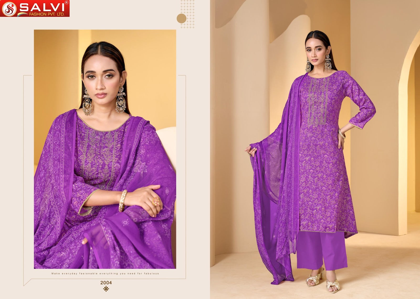 Soni Saloni Vol 2 Salvi Fashion Cotton Slub Pant Style Suits Supplier