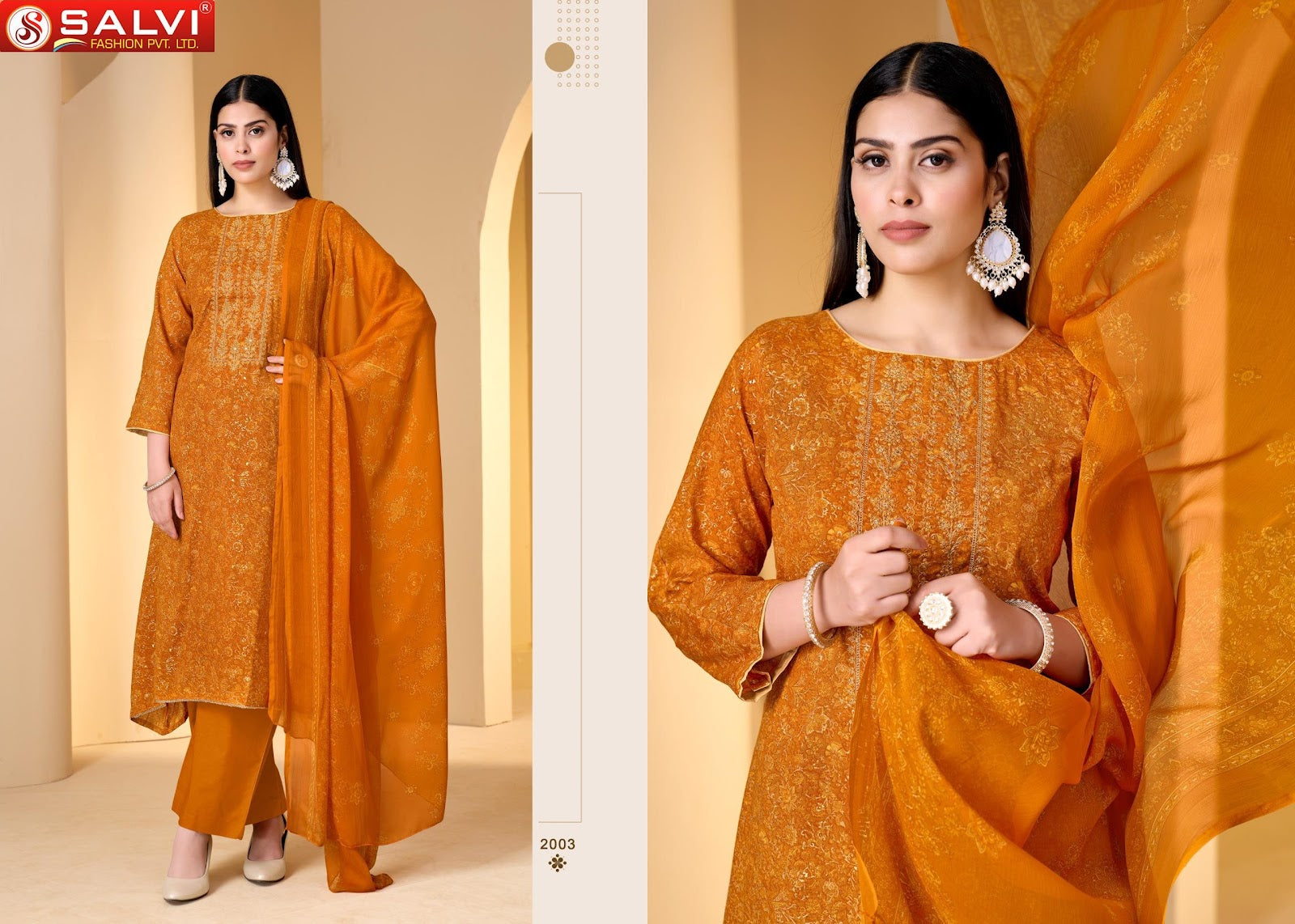 Soni Saloni Vol 2 Salvi Fashion Cotton Slub Pant Style Suits Supplier