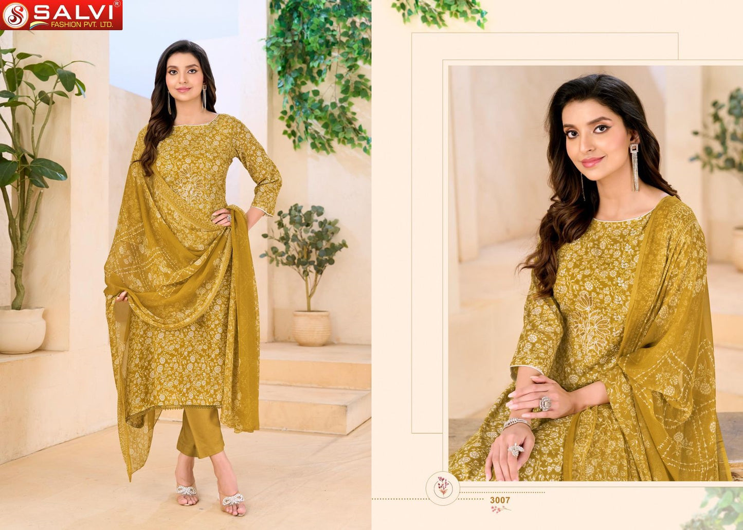 Soni Saloni Vol 3 Salvi Fashion Cotton Slub Pant Style Suits Exporter