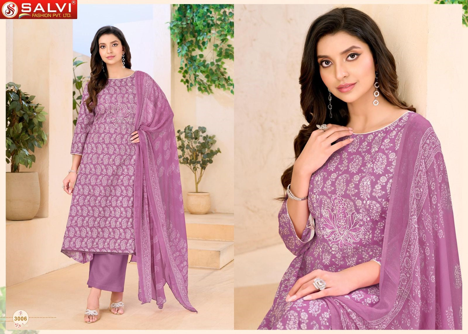 Soni Saloni Vol 3 Salvi Fashion Cotton Slub Pant Style Suits Exporter
