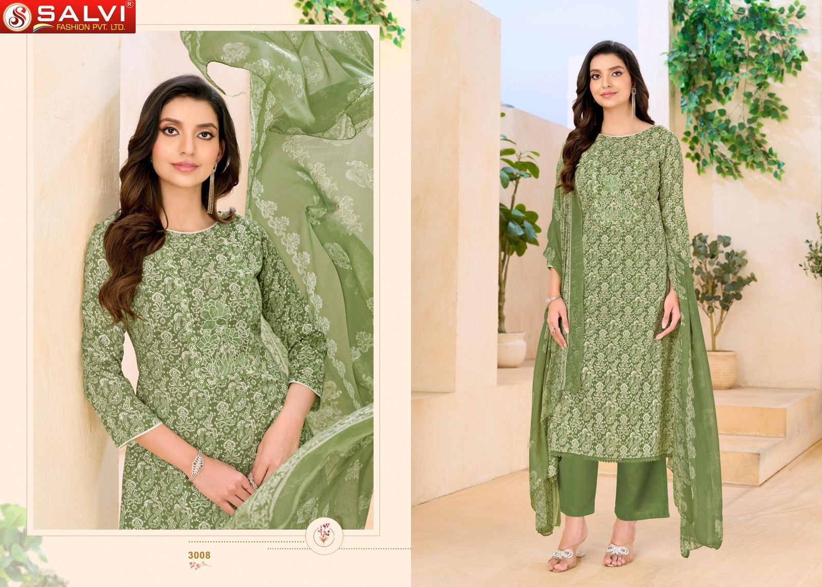 Soni Saloni Vol 3 Salvi Fashion Cotton Slub Pant Style Suits Exporter