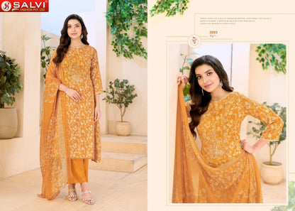 Soni Saloni Vol 3 Salvi Fashion Cotton Slub Pant Style Suits Exporter