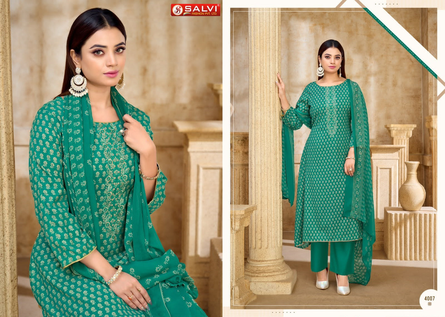 Soni Saloni Vol 4 Salvi Fashion Cotton Slub Pant Style Suits Manufacturer Ahmedabad