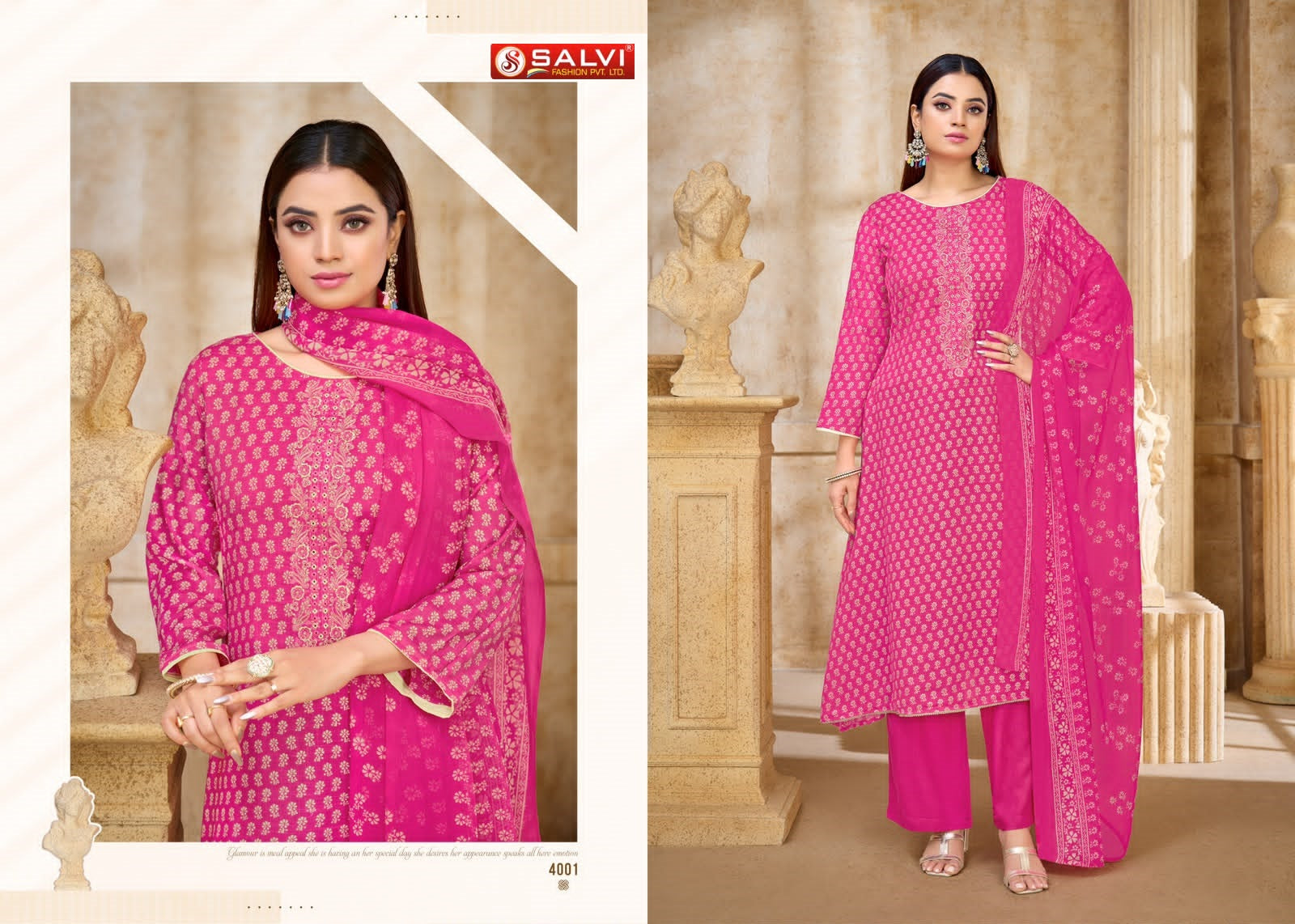 Soni Saloni Vol 4 Salvi Fashion Cotton Slub Pant Style Suits Manufacturer Ahmedabad