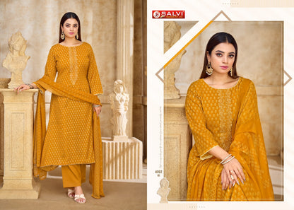 Soni Saloni Vol 4 Salvi Fashion Cotton Slub Pant Style Suits Manufacturer Ahmedabad