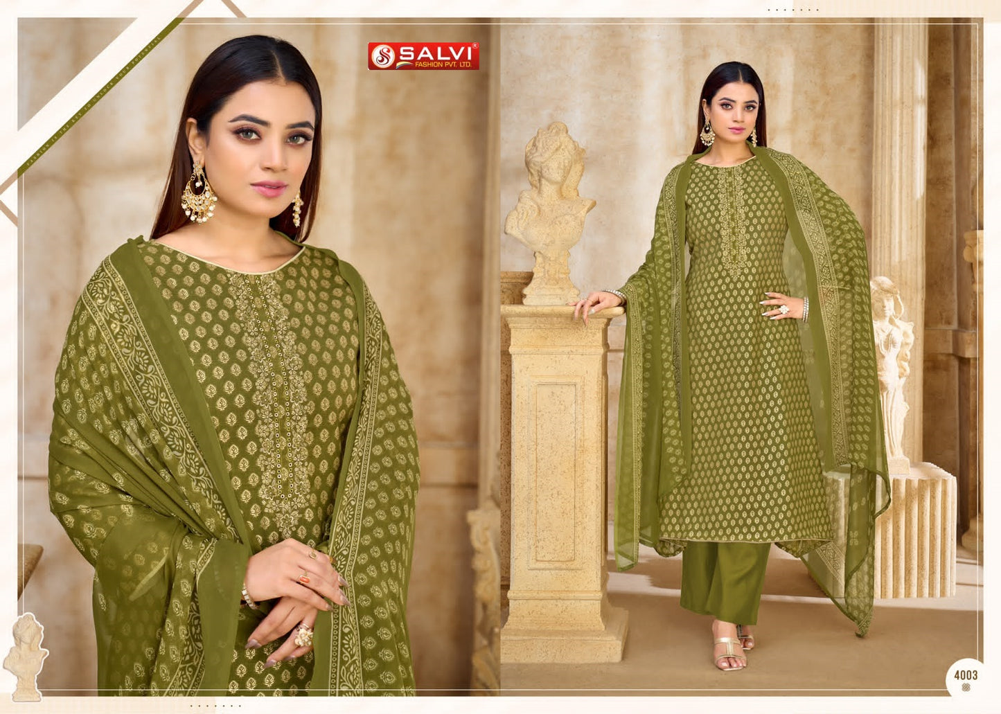 Soni Saloni Vol 4 Salvi Fashion Cotton Slub Pant Style Suits Manufacturer Ahmedabad