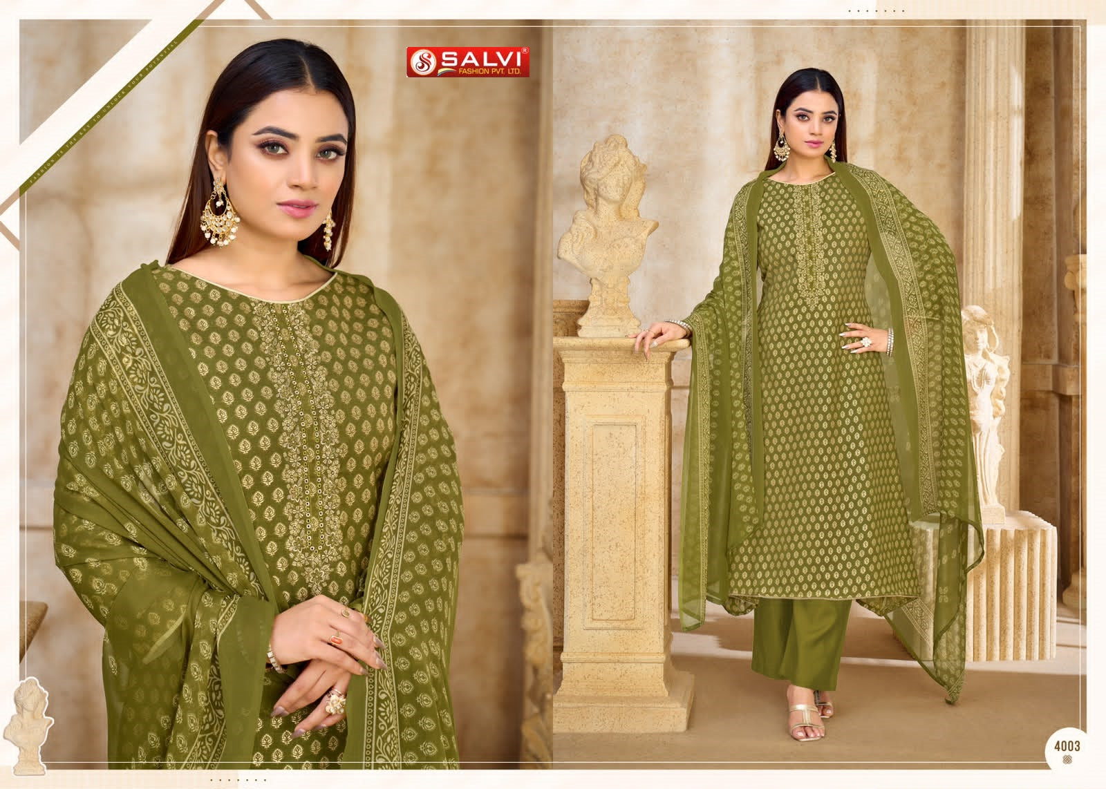Soni Saloni Vol 4 Salvi Fashion Cotton Slub Pant Style Suits Manufacturer Ahmedabad
