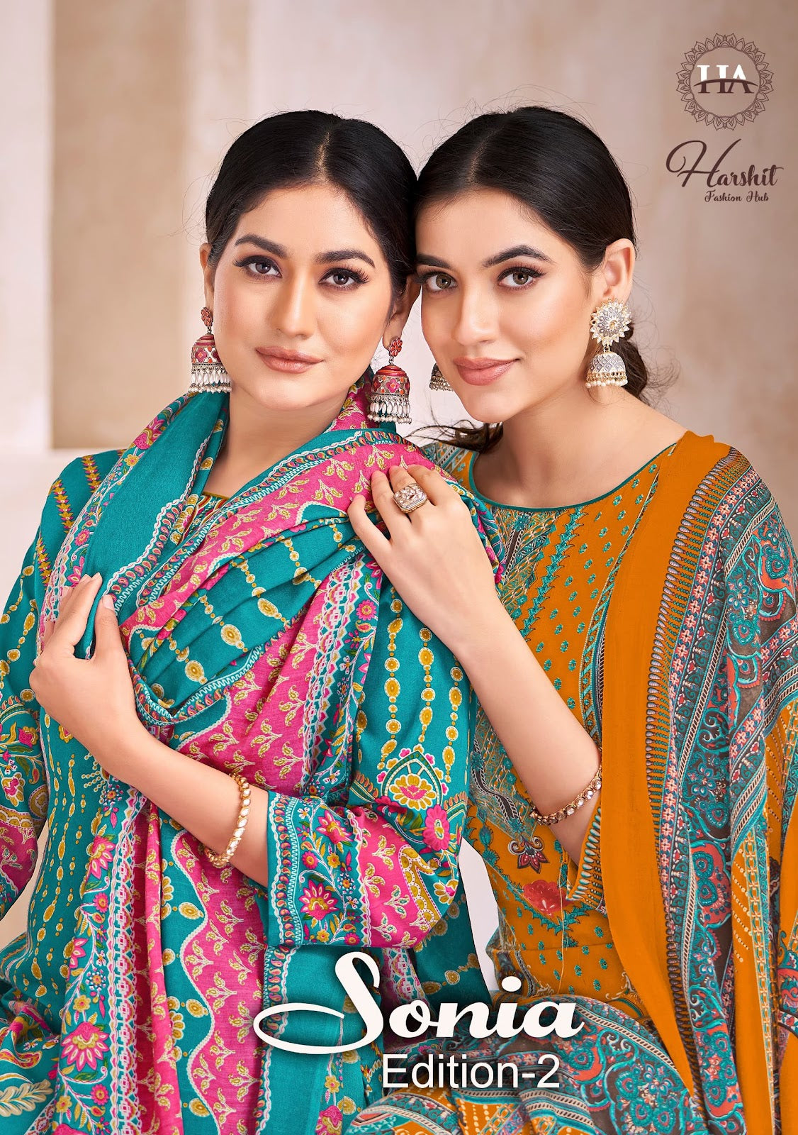 Sonia Edition 2 Harshit Fashion Soft Cotton Karachi Salwar Suits Supplier Gujarat