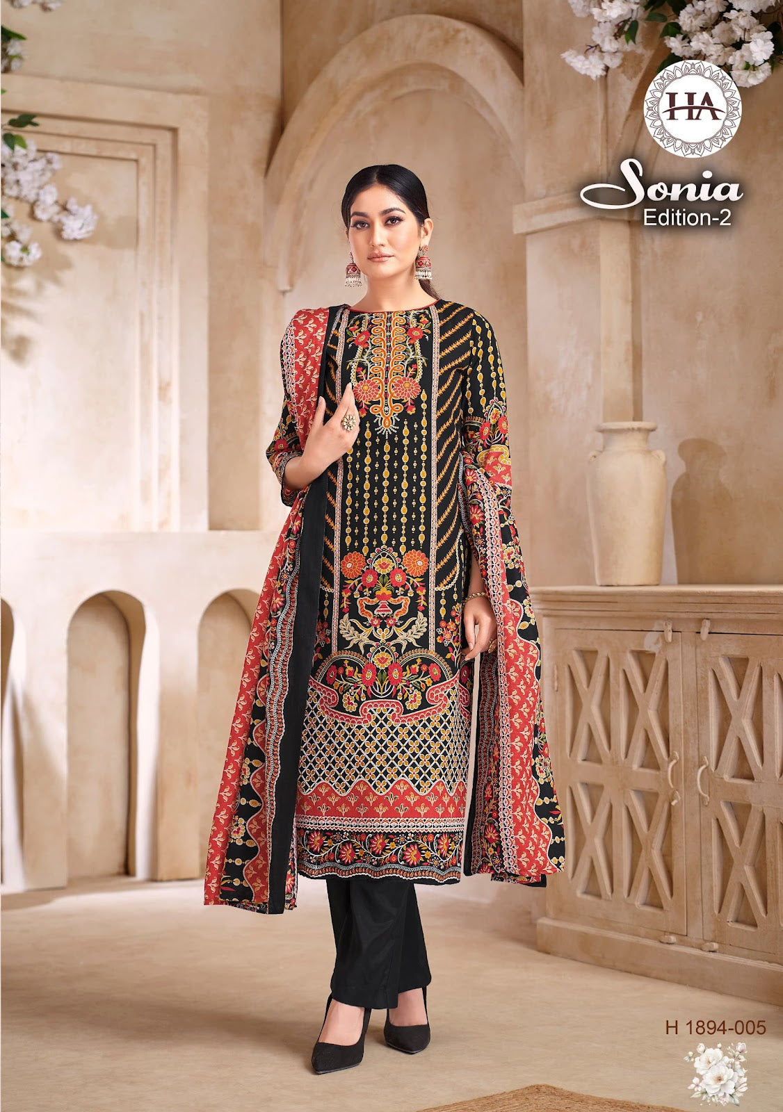 Sonia Edition 2 Harshit Fashion Soft Cotton Karachi Salwar Suits Supplier Gujarat