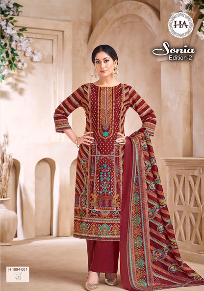 Sonia Edition 2 Harshit Fashion Soft Cotton Karachi Salwar Suits Supplier Gujarat