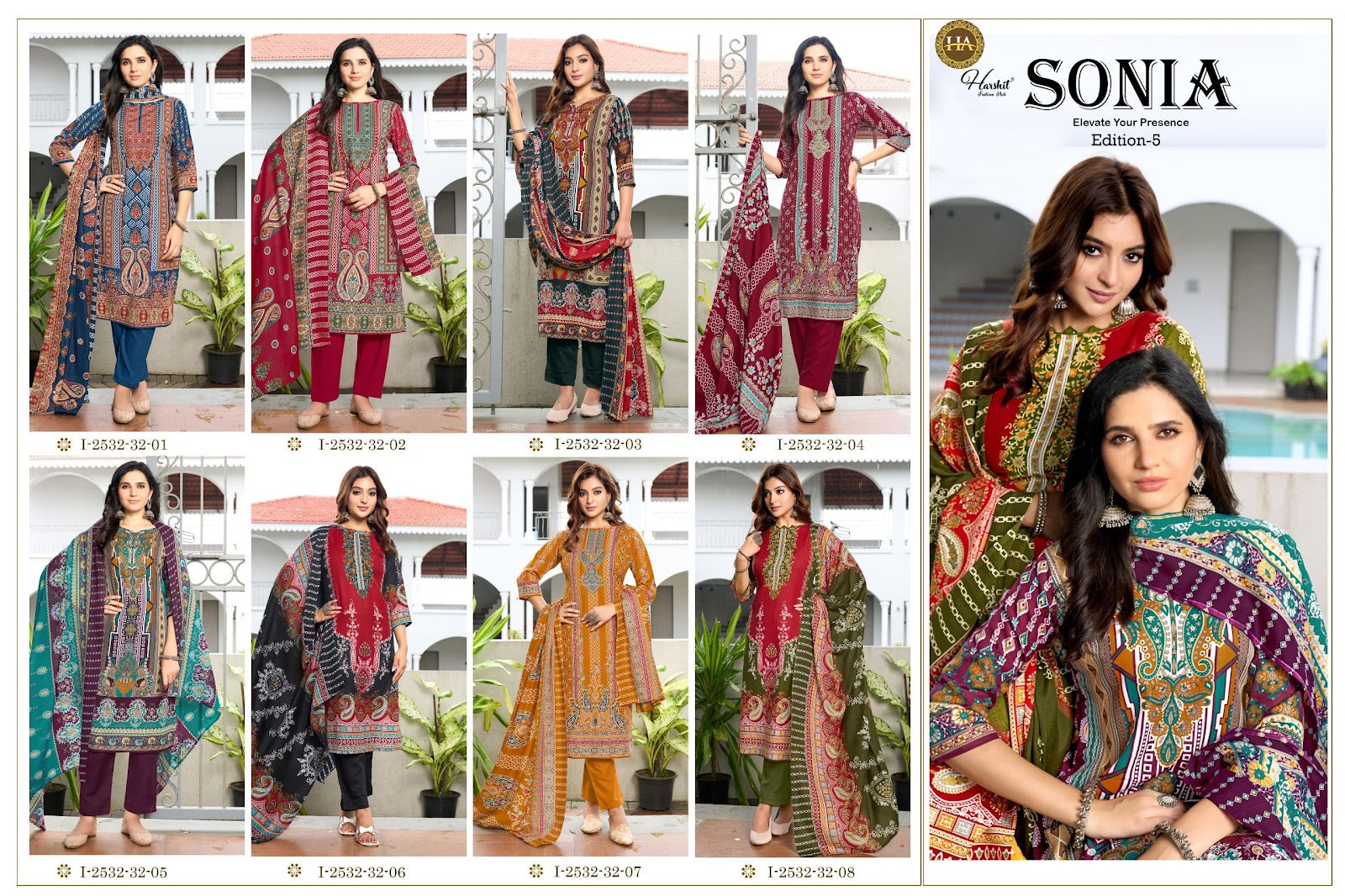 Sonia Edition 5 Harshit Fashion Cotton Karachi Salwar Suits Manufacturer India
