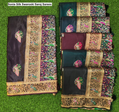 Sonia Silk Swaroski Saroj Sarees Supplier