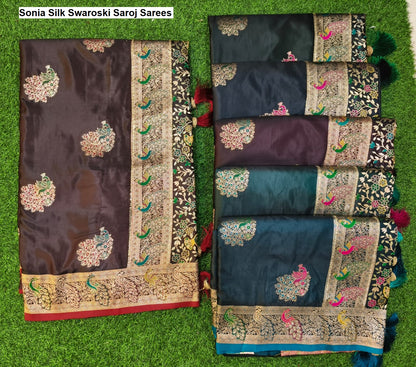 Sonia Silk Swaroski Saroj Sarees Supplier