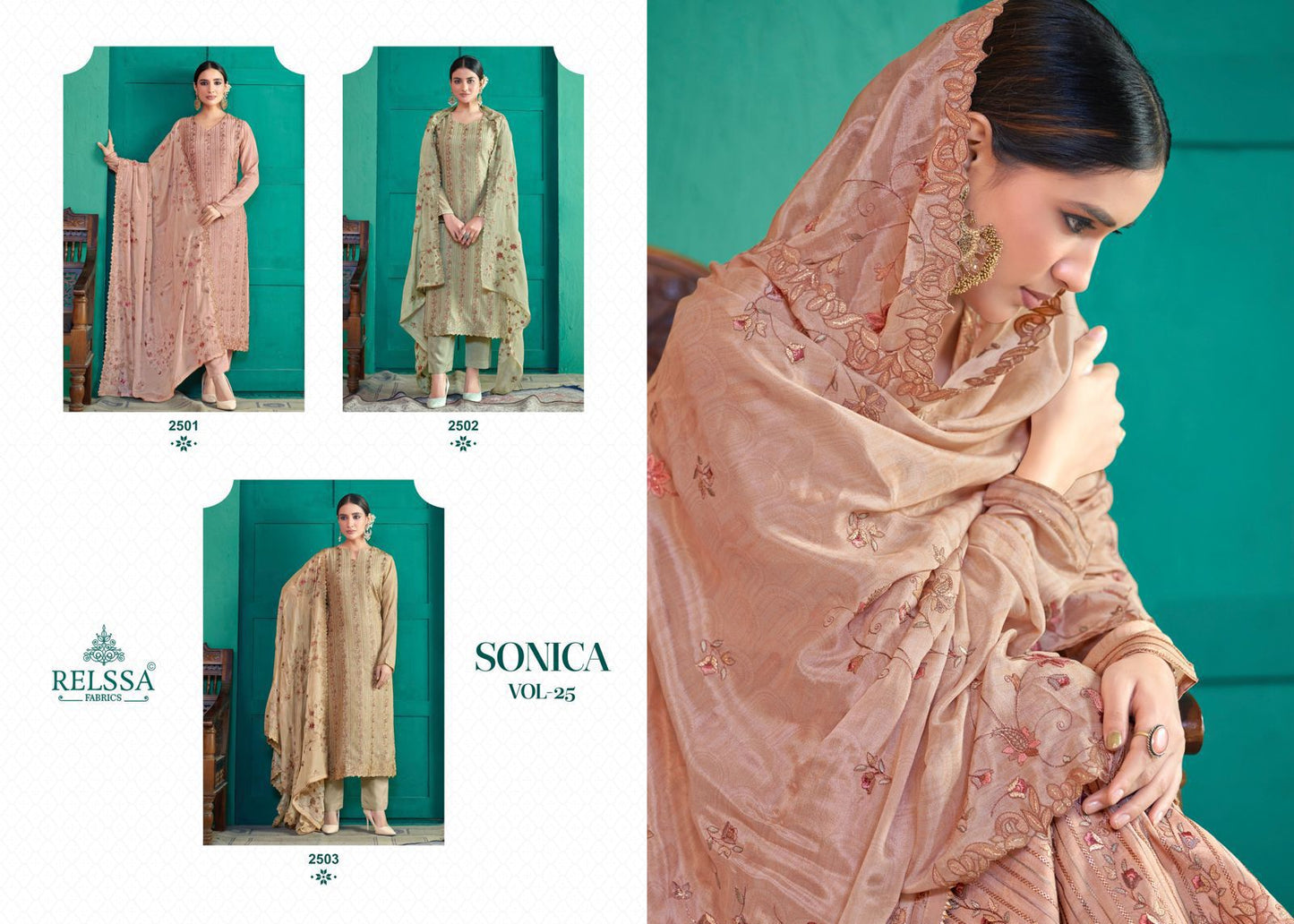 Sonica Vol 25 Relssa Fabrics Modal Pant Style Suits Manufacturer India