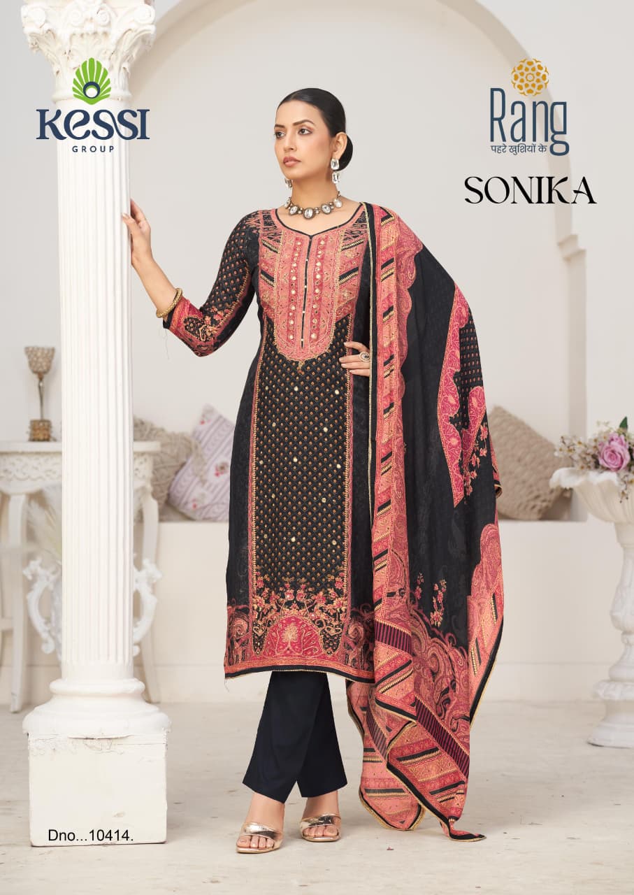 Sonika Kessi Rang Muslin Pant Style Suits Manufacturer Gujarat