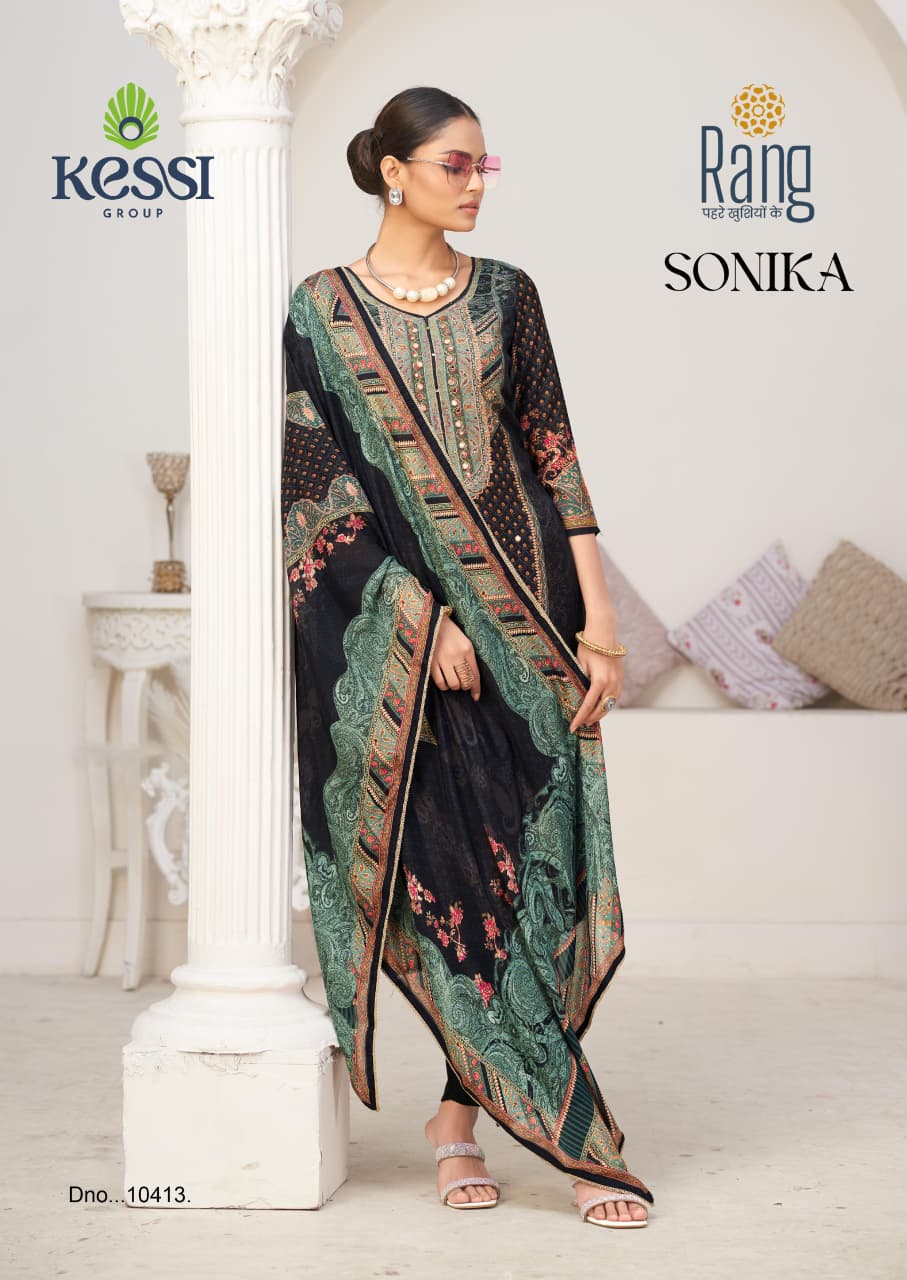 Sonika Kessi Rang Muslin Pant Style Suits Manufacturer Gujarat