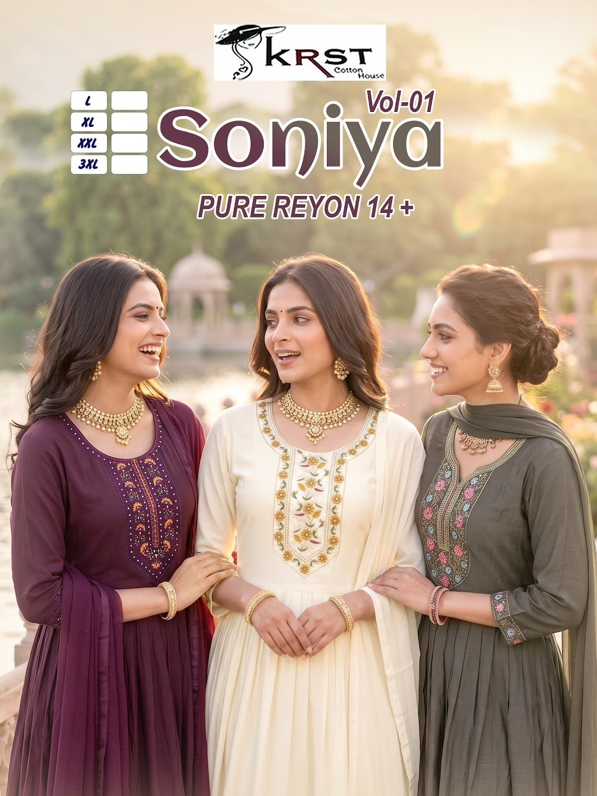Soniya Vol 1 Krst Reyon Readymade Anarkali Suits Exporter Ahmedabad