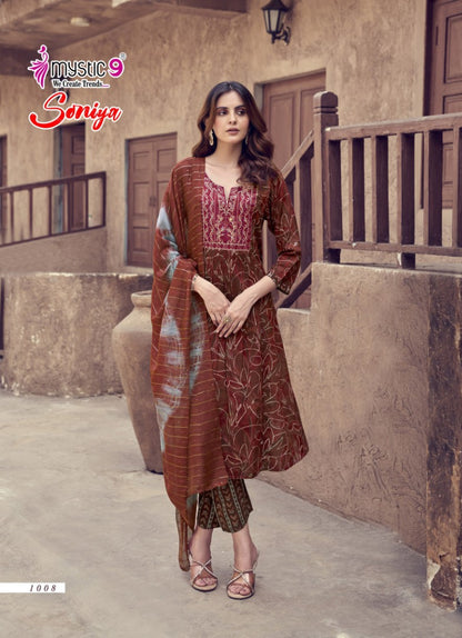 Soniya Vol 1 Mystic 9 Rayon Readymade Pant Style Suits Supplier Gujarat