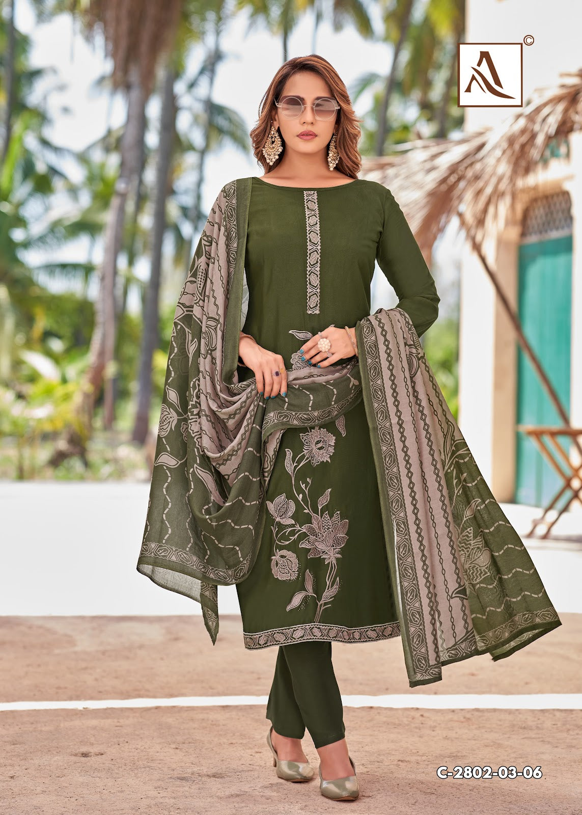 Sonkali Alok Viscose Muslin Karachi Salwar Suits Wholesaler Ahmedabad