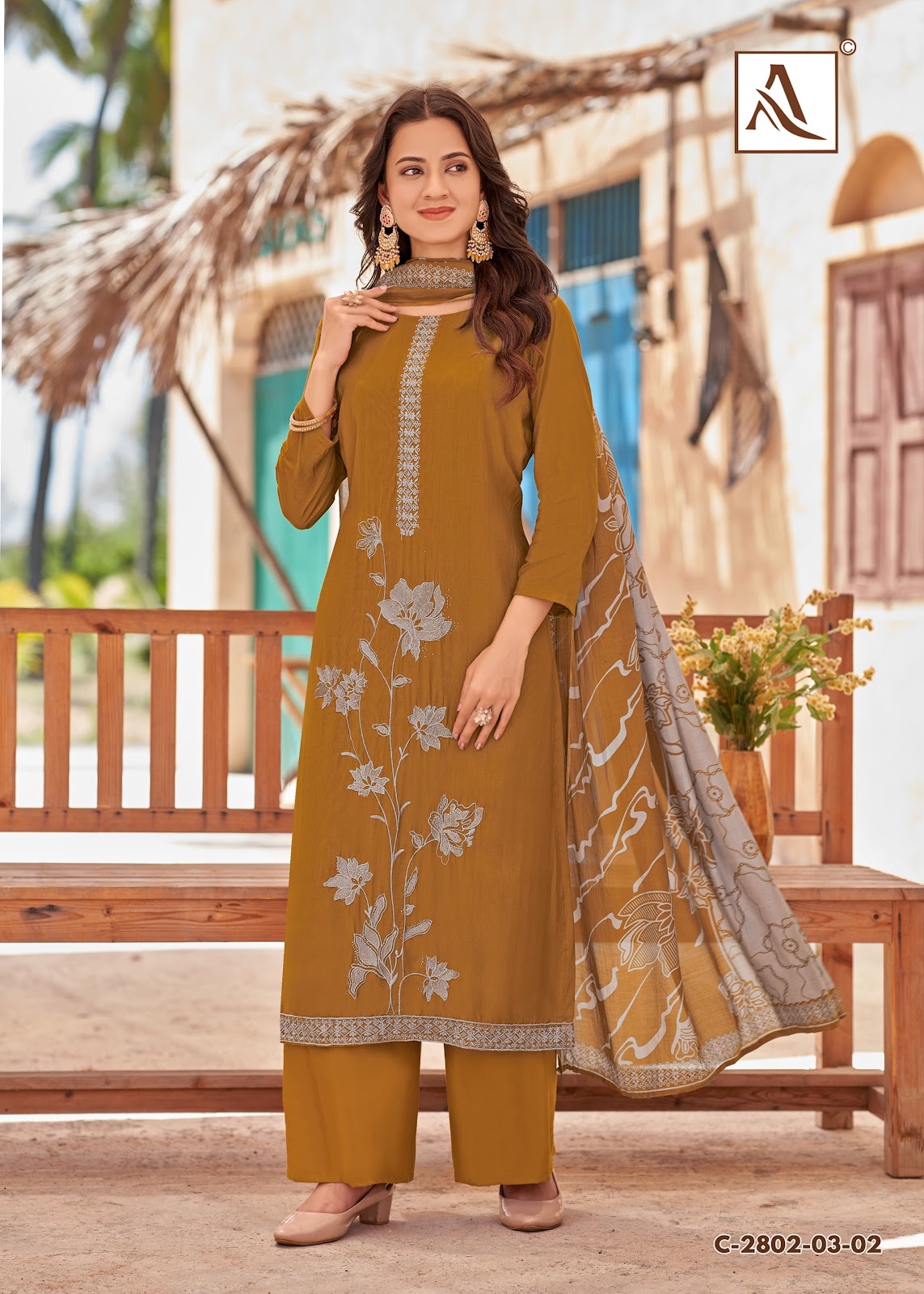 Sonkali Alok Viscose Muslin Karachi Salwar Suits Wholesaler Ahmedabad