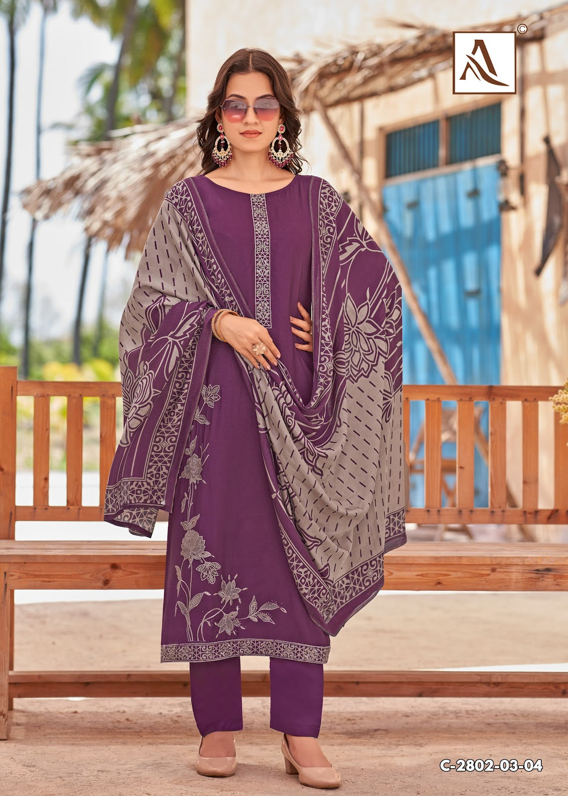 Sonkali Alok Viscose Muslin Karachi Salwar Suits Wholesaler Ahmedabad
