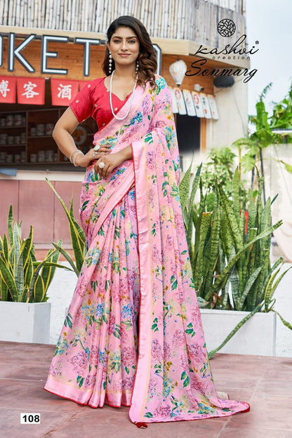 Sonmarg Kashvi Creation Moss Sarees Exporter Ahmedabad
