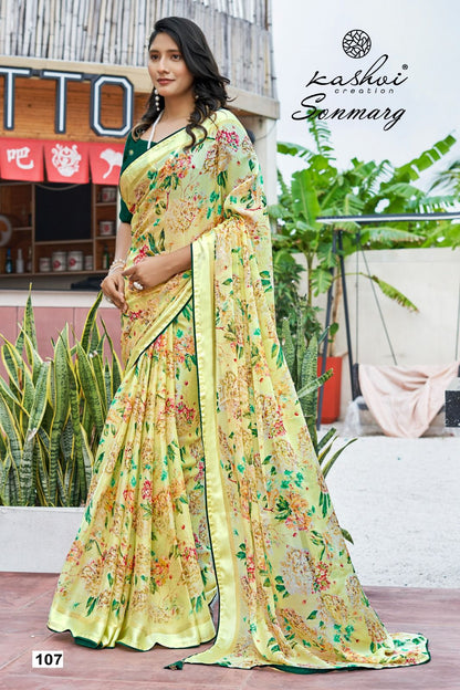 Sonmarg Kashvi Creation Moss Sarees Exporter Ahmedabad