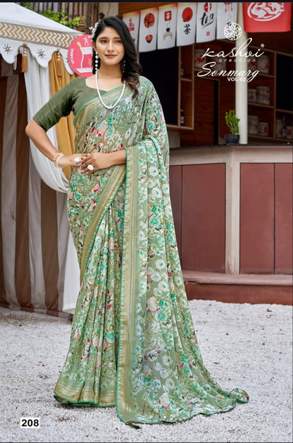 Sonmarg Vol 2 Kashvi Creation Moss Sarees Manufacturer Gujarat