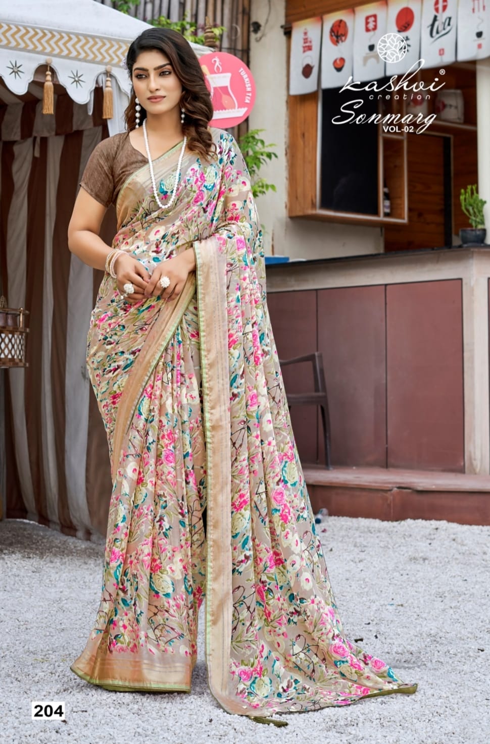 Sonmarg Vol 2 Kashvi Creation Moss Sarees Manufacturer Gujarat