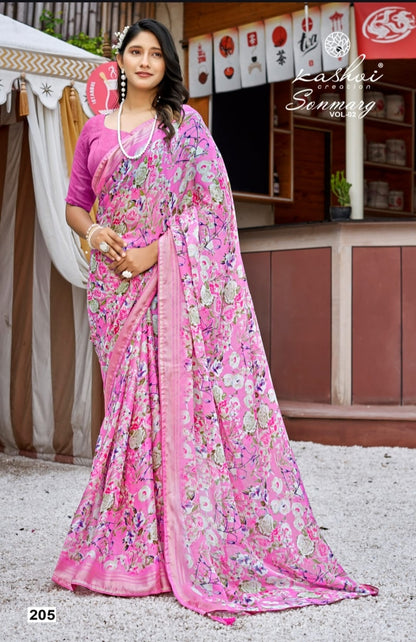 Sonmarg Vol 2 Kashvi Creation Moss Sarees Manufacturer Gujarat
