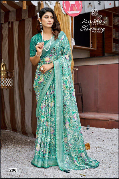 Sonmarg Vol 2 Kashvi Creation Moss Sarees Manufacturer Gujarat