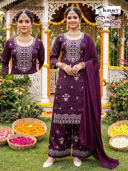 Sonpari Krst Roman Readymade Plazzo Style Suits Exporter