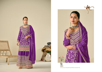 Sonpari Radha Trendz Chinon Readymade Sharara Suits Wholesaler Ahmedabad